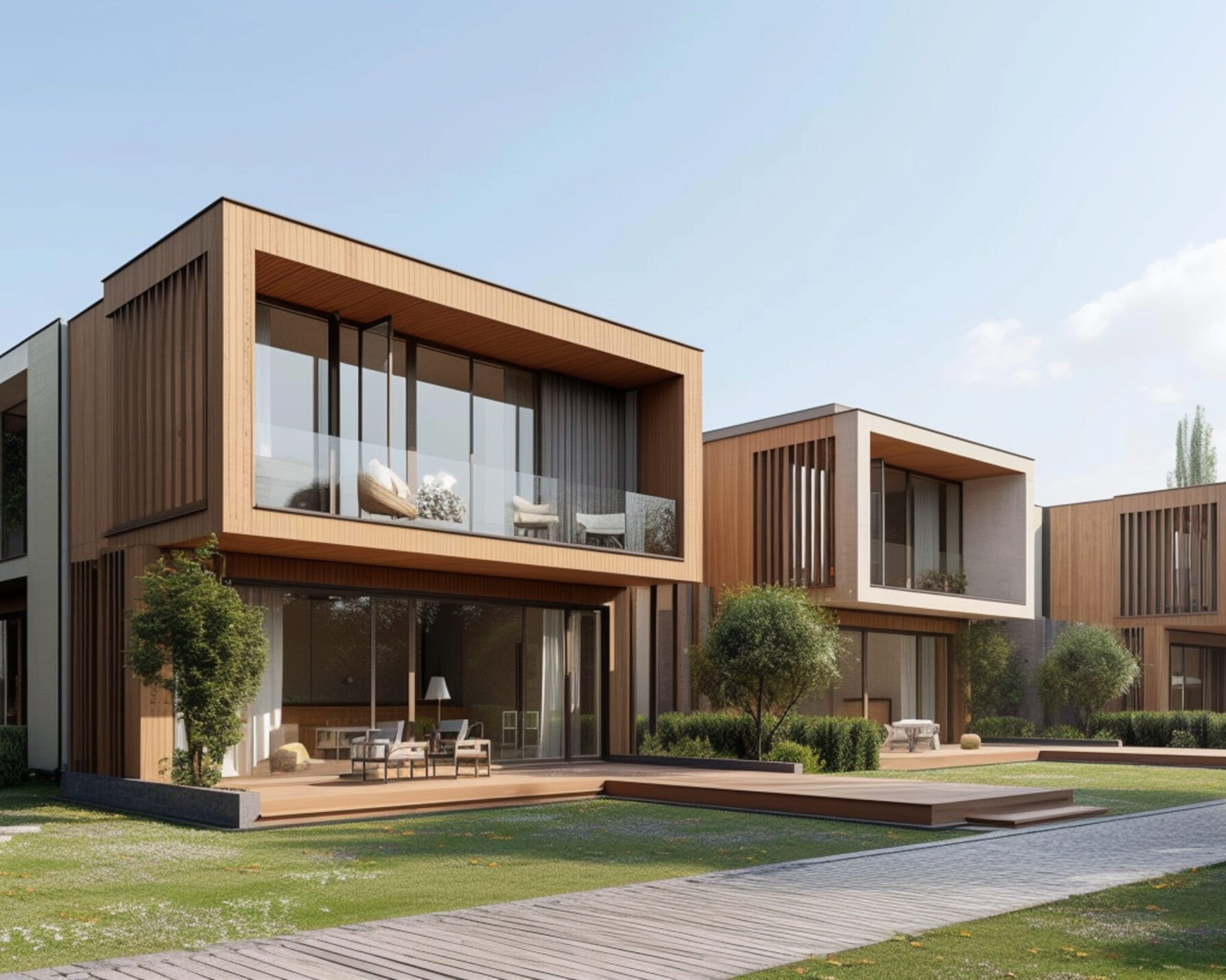 3d rendering wooden house